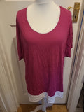 Ladies Kasbah Size 2XL Purple With White Trim Short Sleeved Tshirt