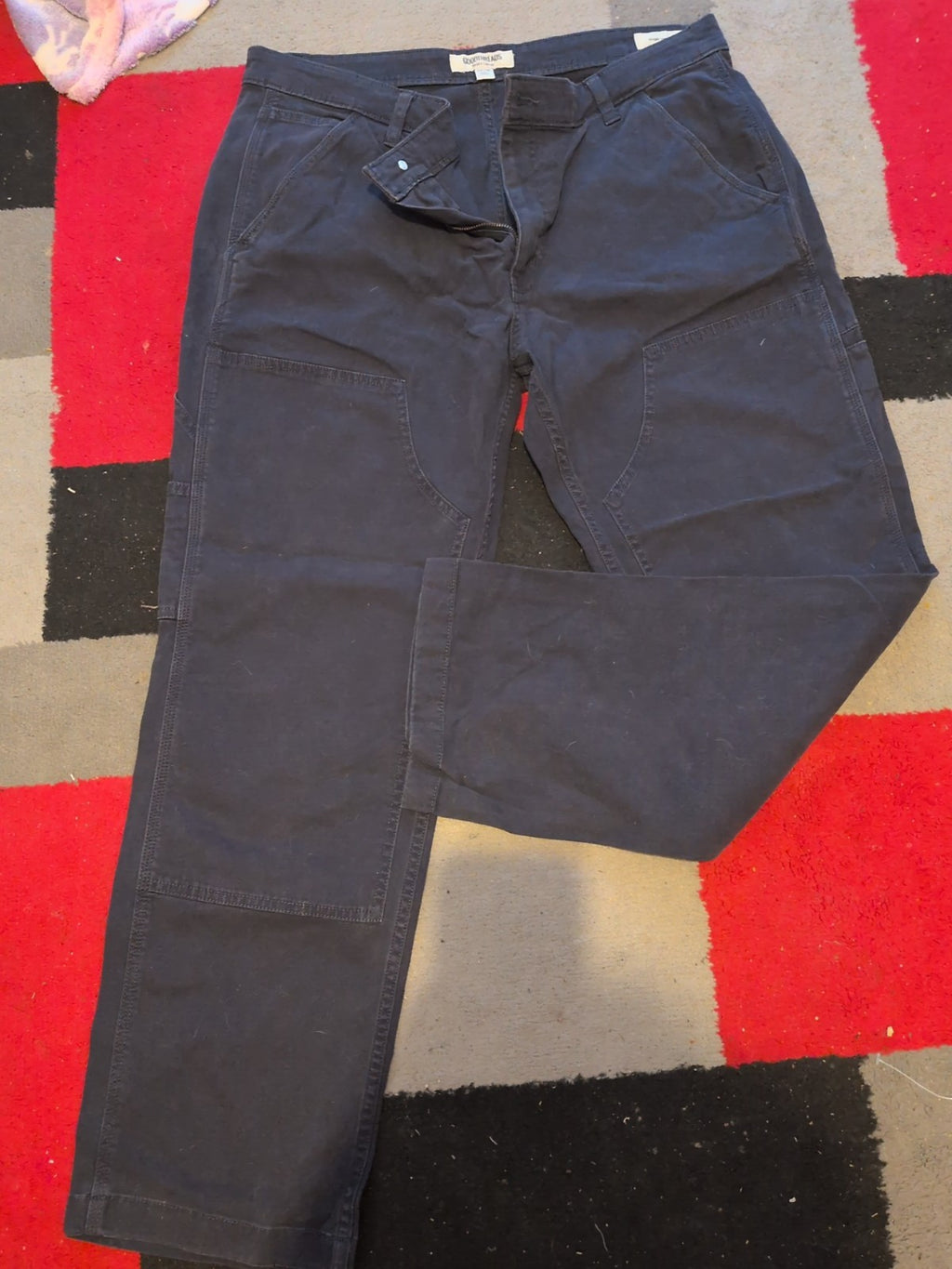 Goodthreads 35x28 Navy Straight Cargo Trousers