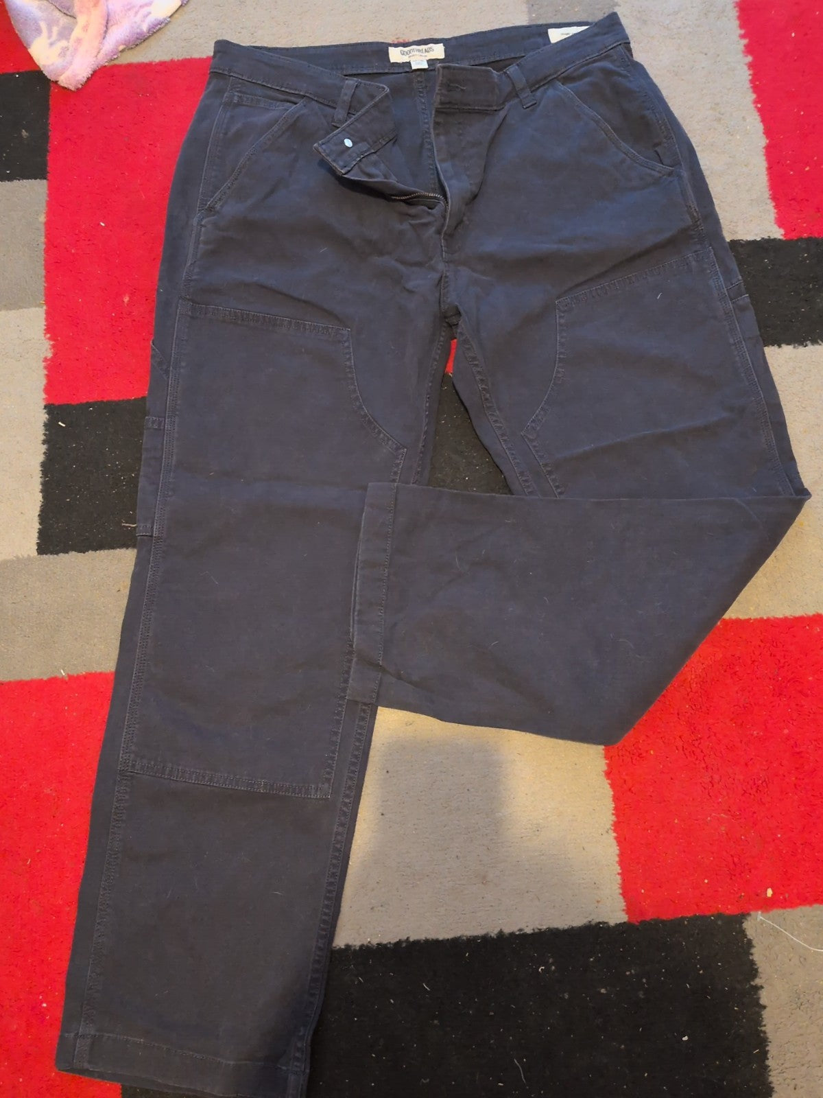 Goodthreads 35x28 Navy Straight Cargo Trousers