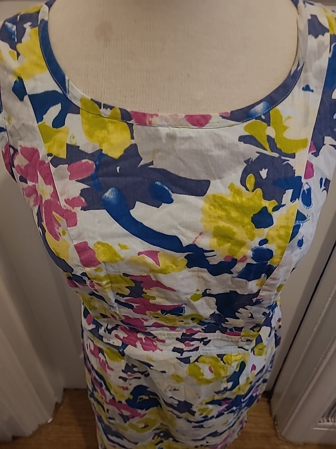 Ladies Adini Size Small Multi Coloured Sleeveless Dress