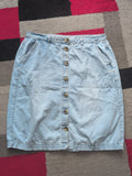 Nutmeg 16 Pale Buttoned Denim Skirt