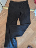 Y Collection 14 Grey Stripe Straight Leg Trousers
