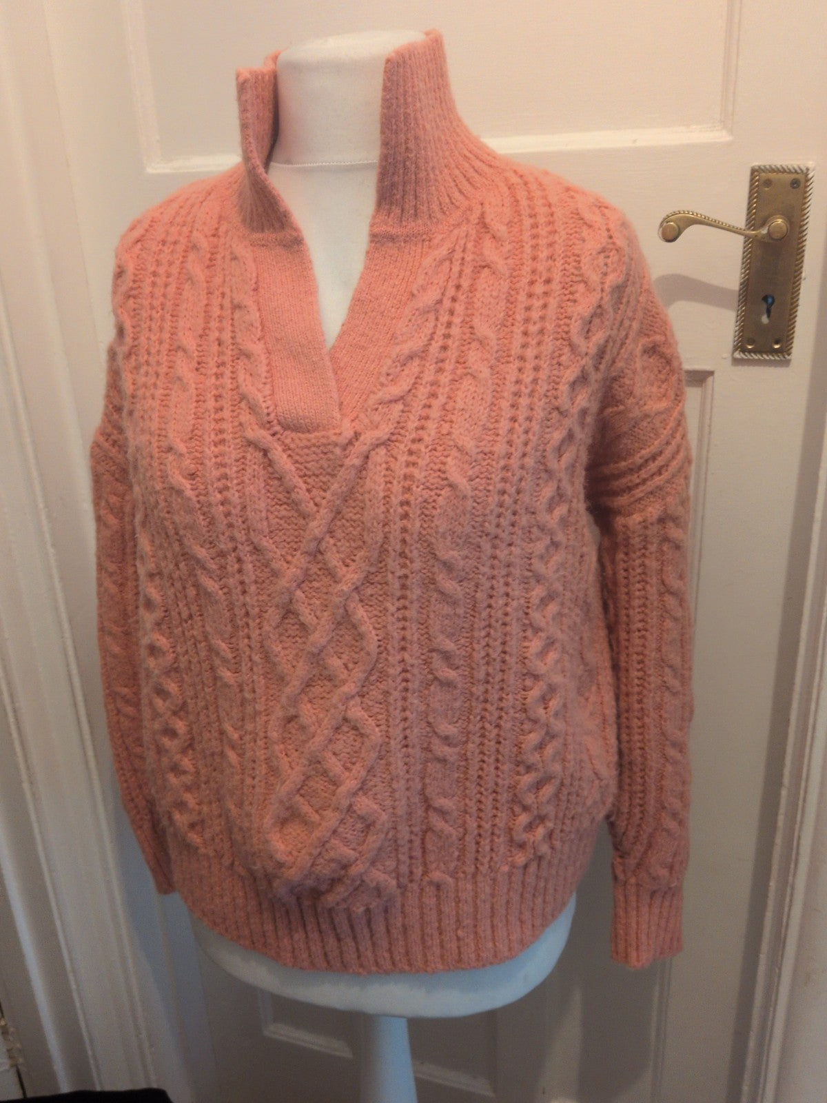 Tu 16 Peach Knit High Neck Jumper