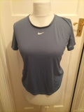 Ladies Nike Size Small Blue Short Sleeved Dri Fit Tshirt