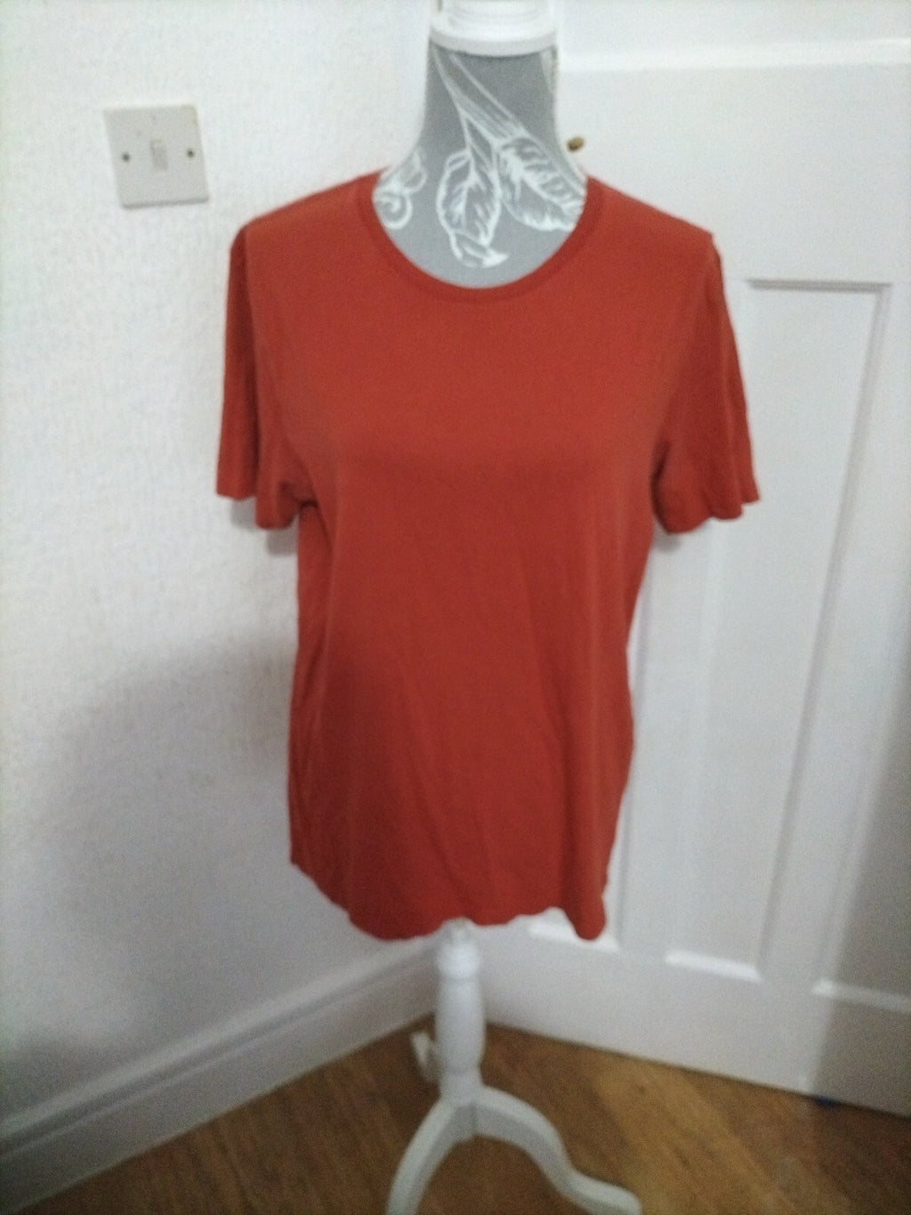 Mens Next Size Large Slim Fit Orange Short Sleeved Tee