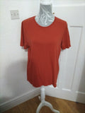 Mens Next Size Large Slim Fit Orange Short Sleeved Tee