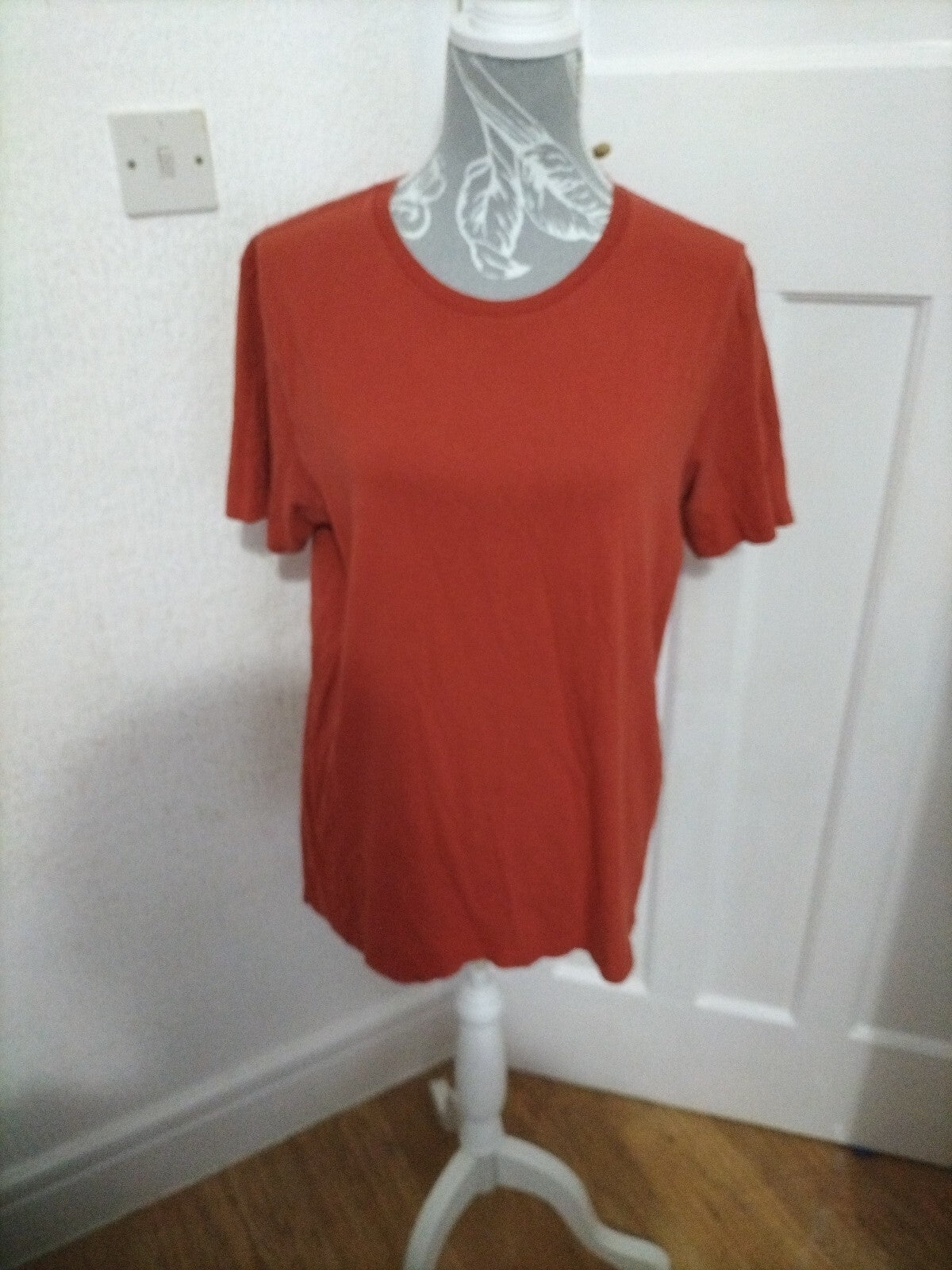 Mens Next Size Large Slim Fit Orange Short Sleeved Tee