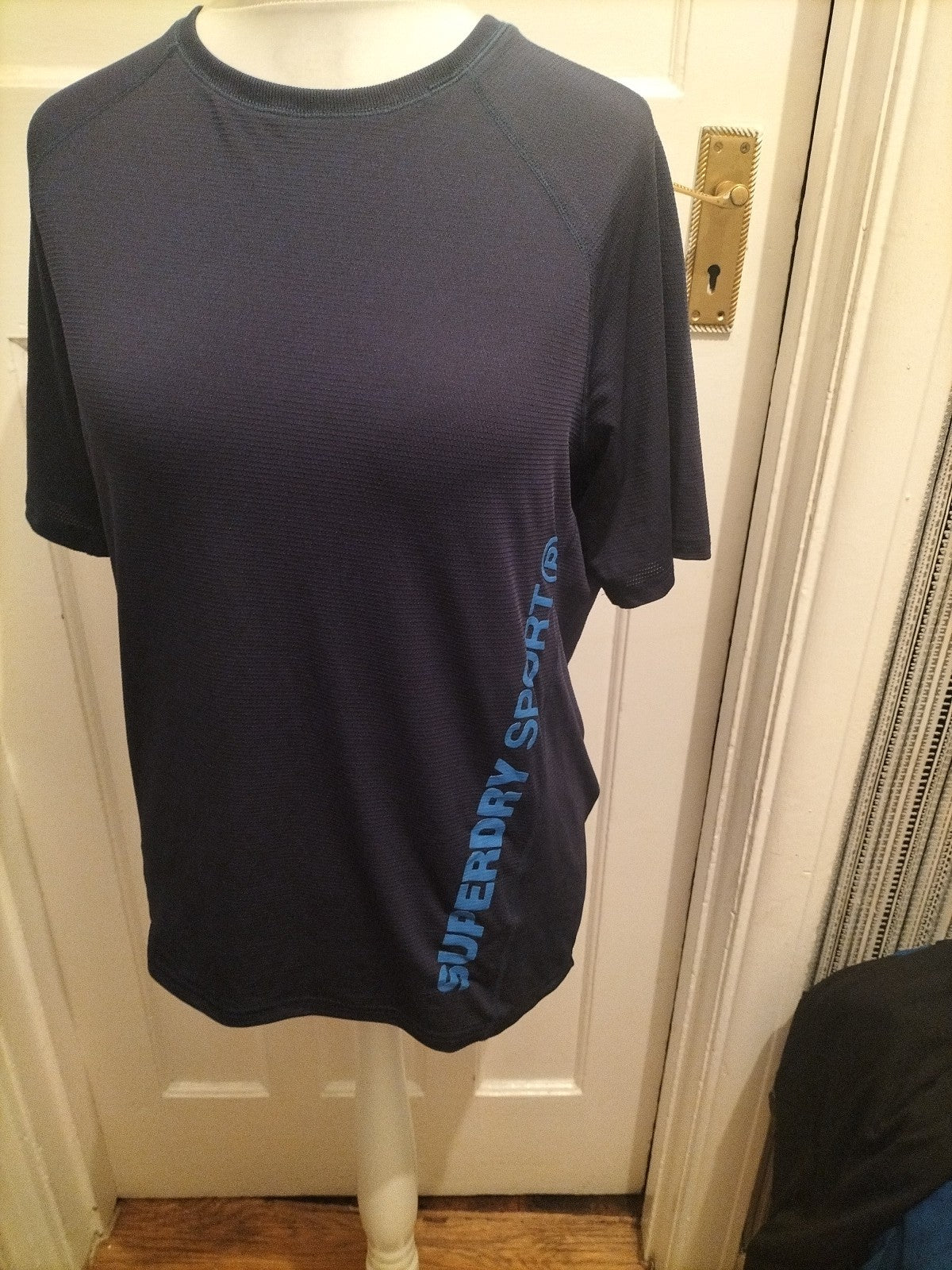 Mens Superdry Sport Size L Navy Short Sleeved Tshirt