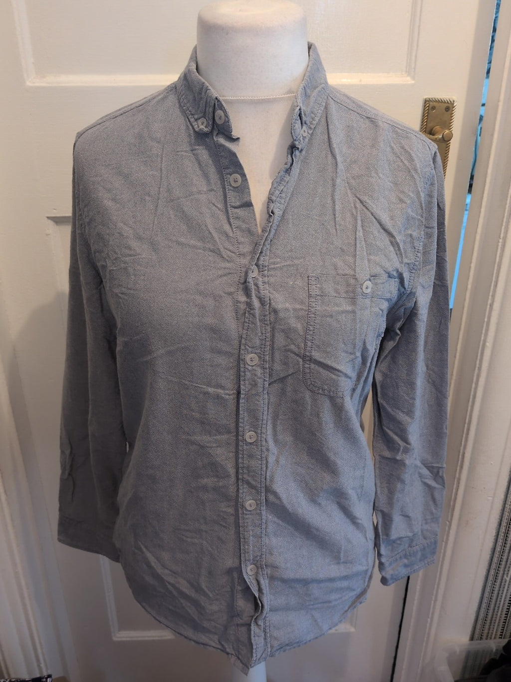 Mens Frederik Anderson Size M Blue Long Sleeved Shirt