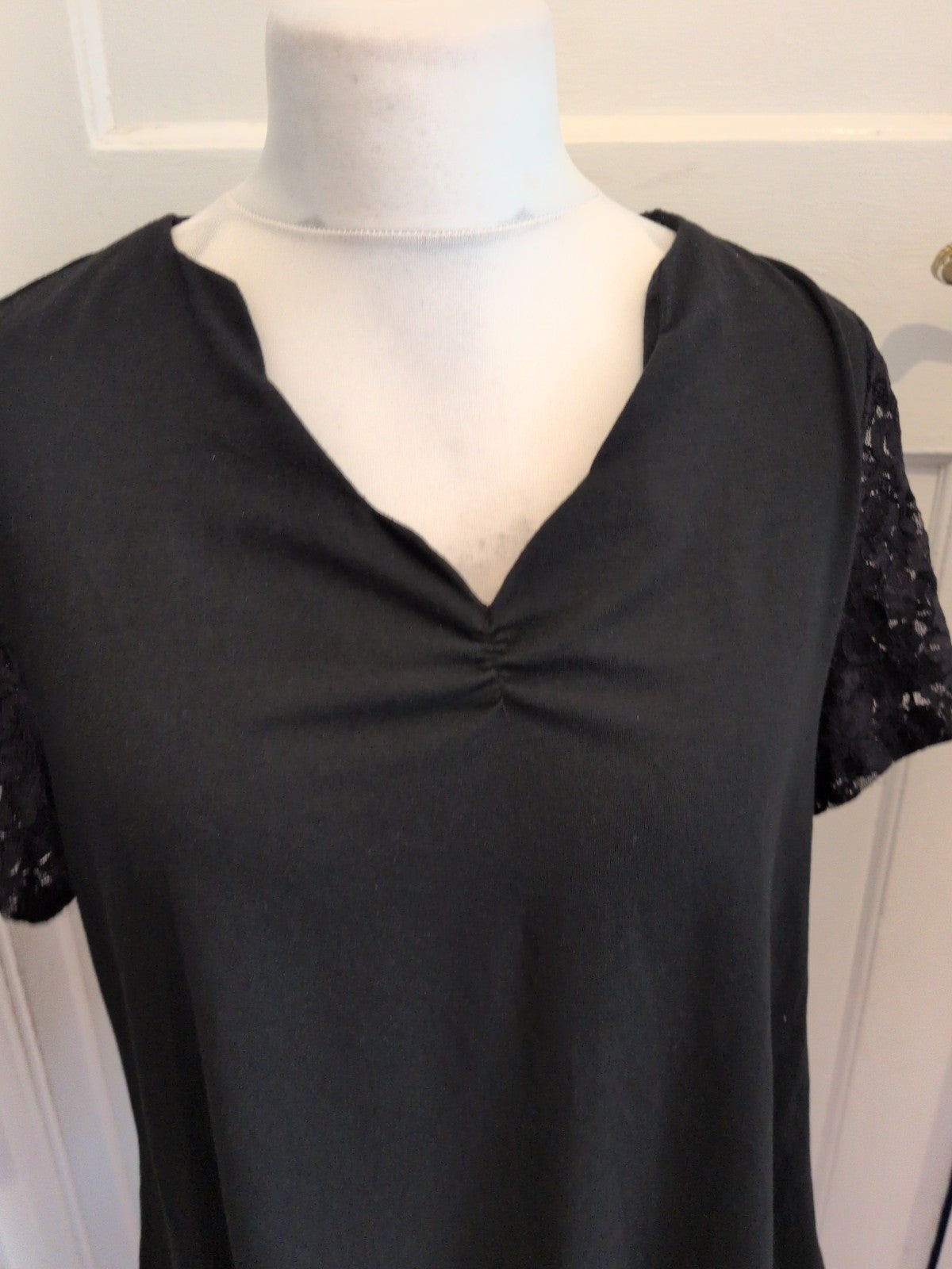 3XL Black V Neck T-shirt