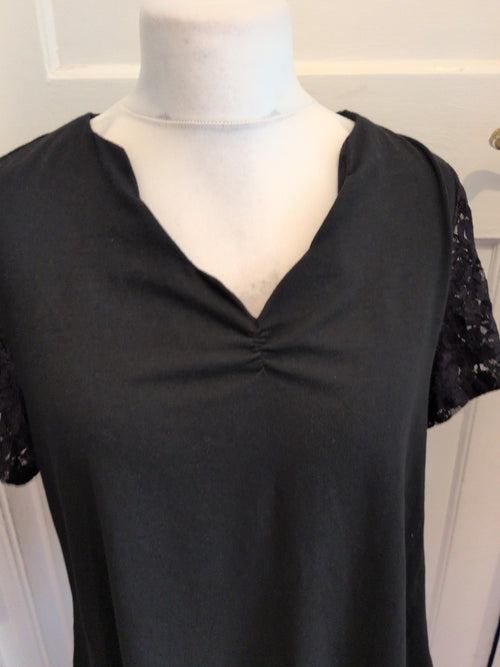 3XL Black V Neck T-shirt