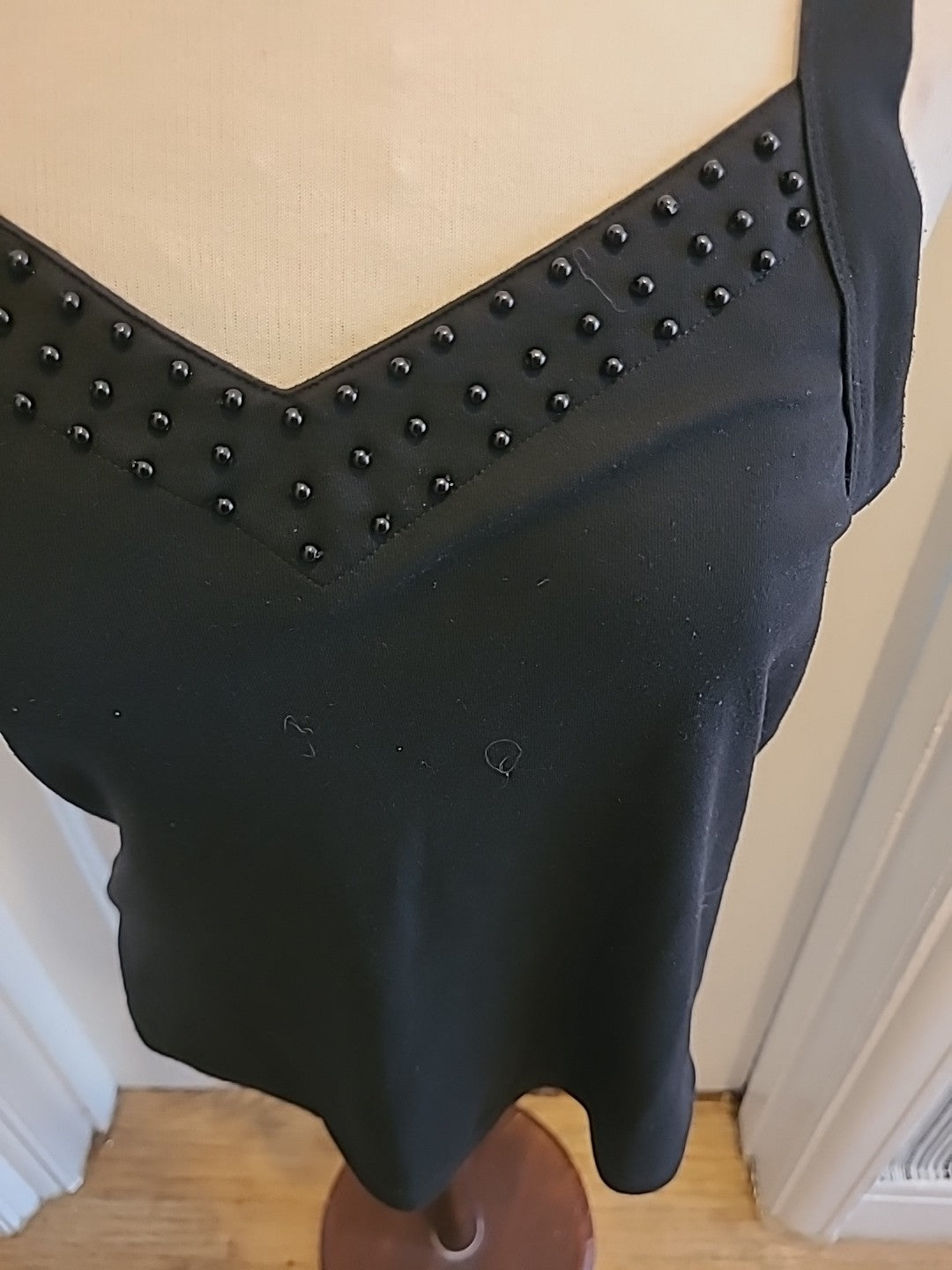 Ladies Black Strappy Top Size Small Janique