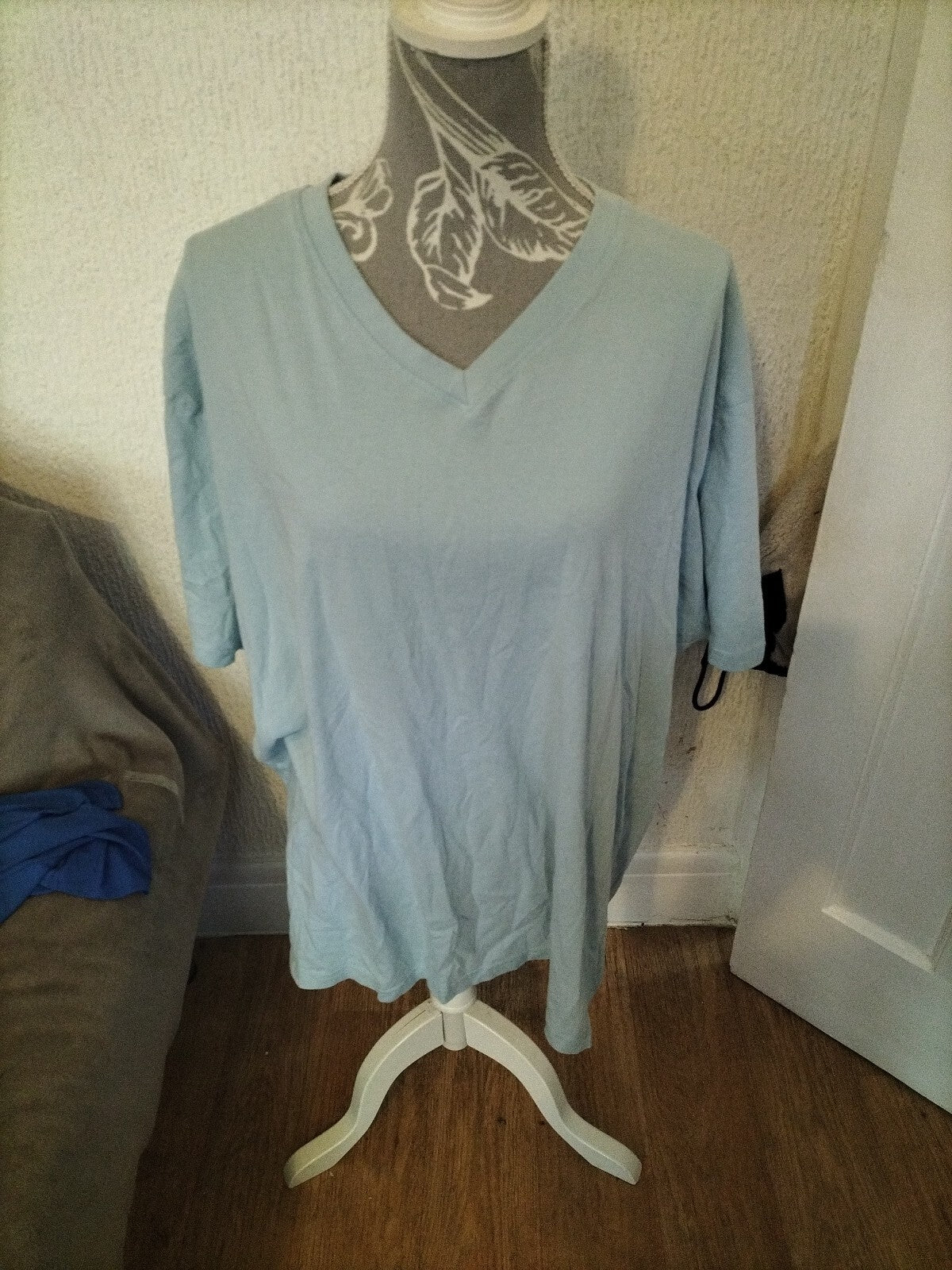 Mens Charles Wilson Size 2xl Light Blue Short Sleeved Tshirt