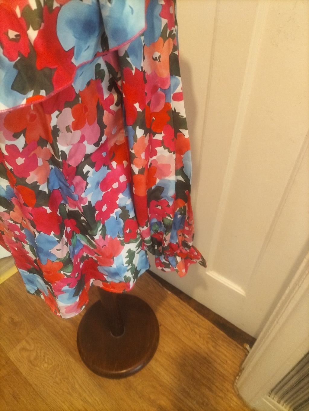 Ladies Size Medium Multi Color Elasticated Chest Long Sleeve Blouse