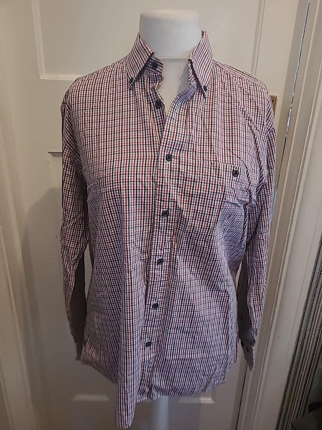 Mens Ewiclio Tucci Size 4 Multi Check Long Sleeved Shirt