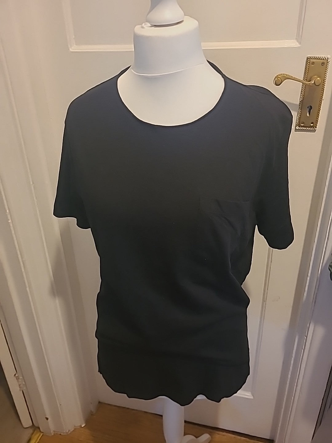 Mens Pima Collection Size Medium Black Short Sleeved Tshirt
