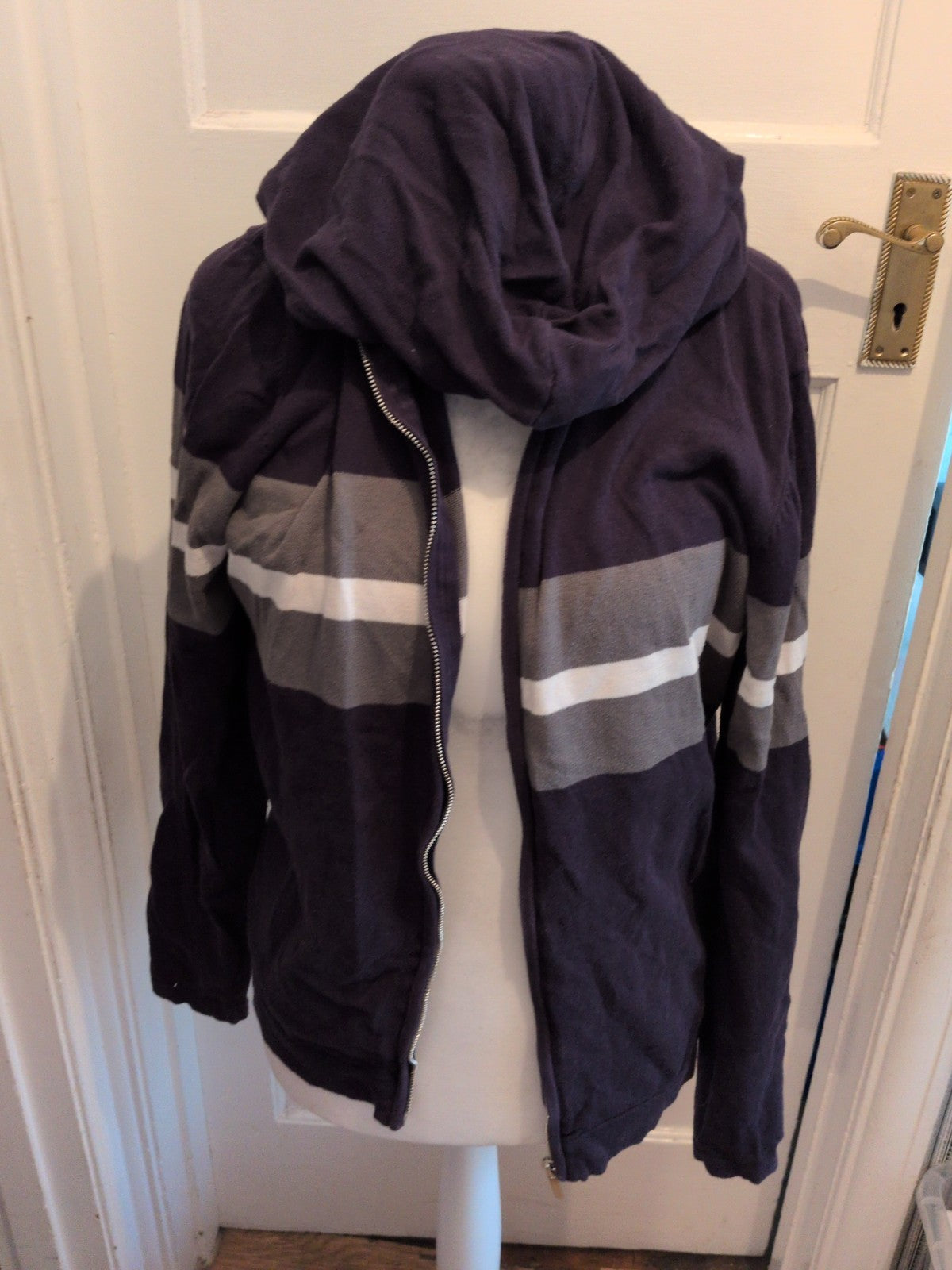 Tu Large Navy And Grey Full Zip Hoodie