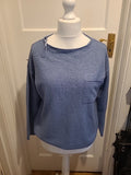 Ladies Primark Size 10-12 Blue Round Neck Soft Jumper