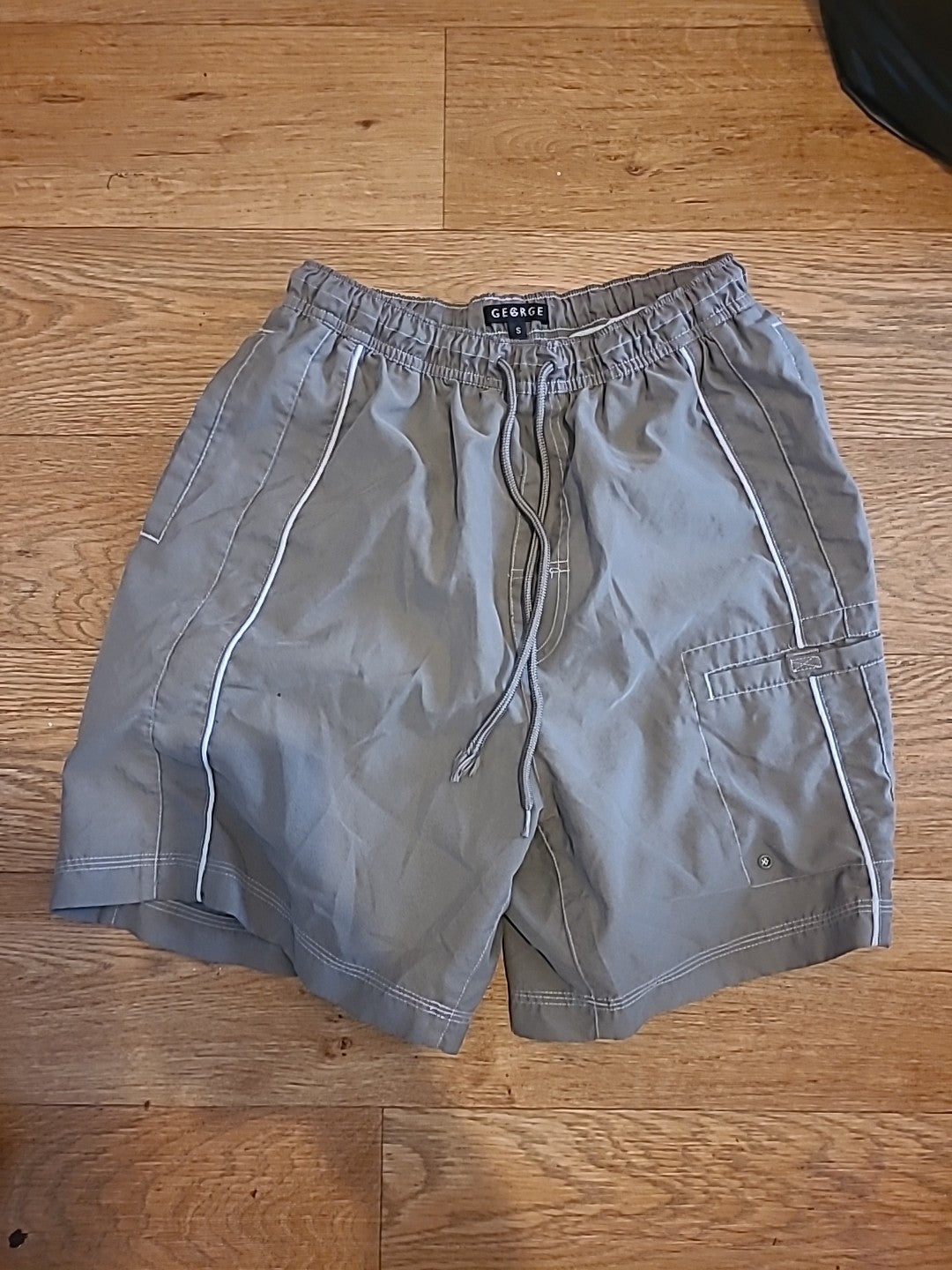 Mens George Size Small Khaki Swimming Shorts