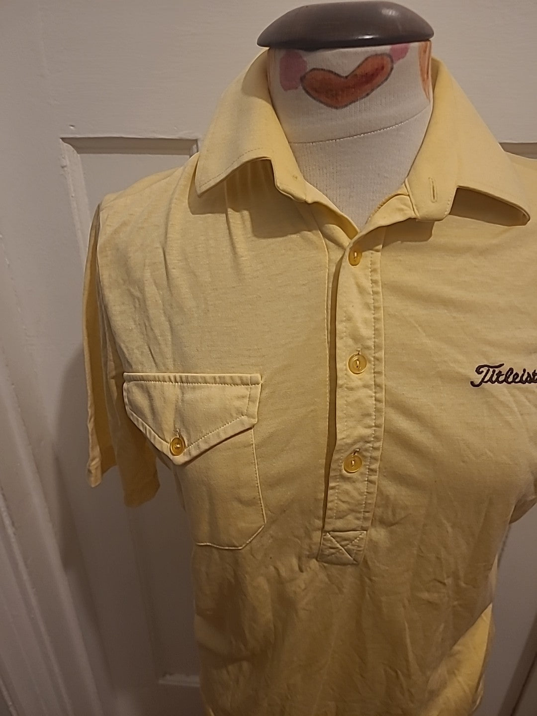 Mens Wolsey Size Small Yellow Short Sleeved Polo