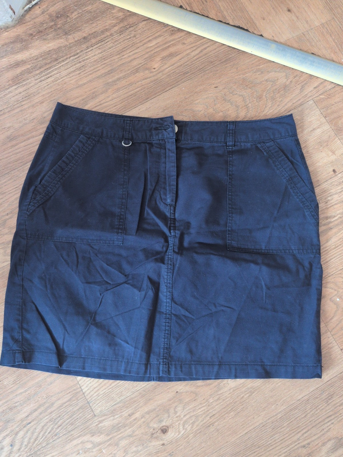Dorothy Perkins 12 Navy Knee Length Skirt Straight
