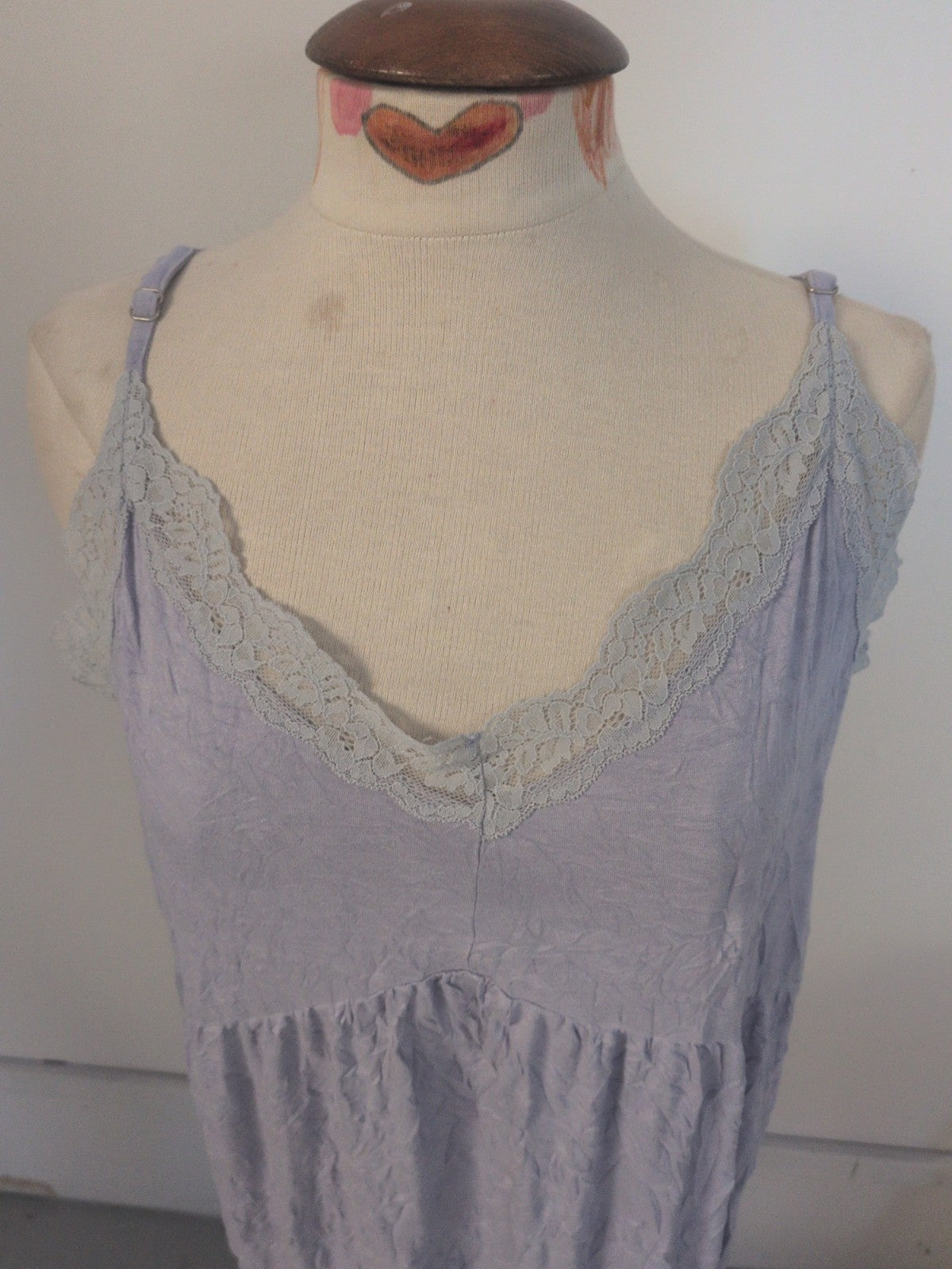 F&F 16-18 Lilac Frill Hem Sleeveless Nighty Pyjama