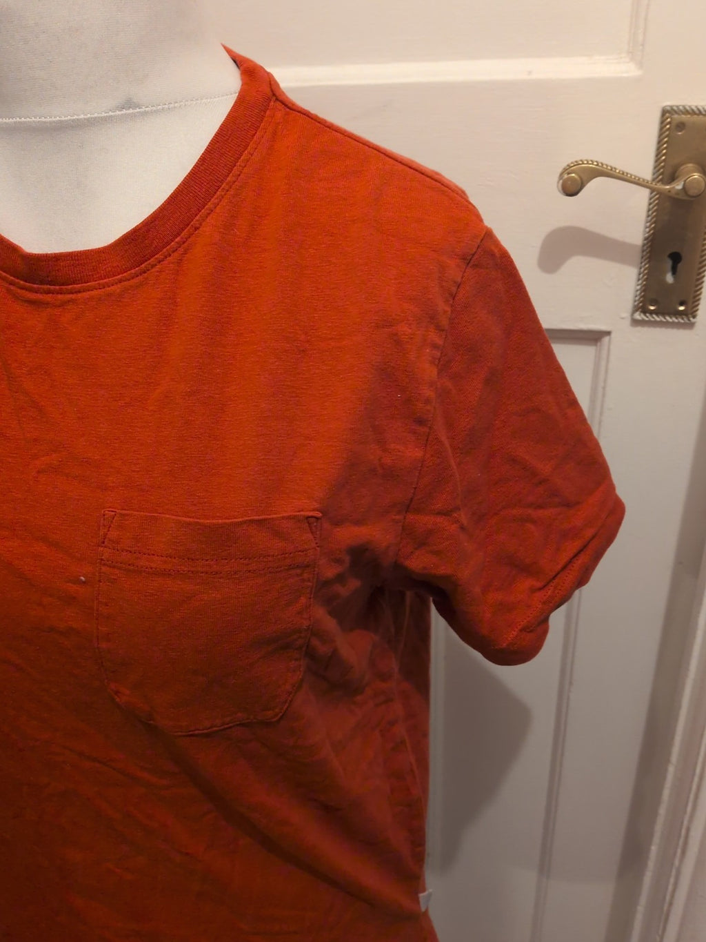 Mens M&S Size Medium Rust Orange Short Sleeved T-shirt