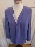 Ladies Jacques Vert Size 12 Purple Slightly Padded Thin Cardigan Long Sleeve
