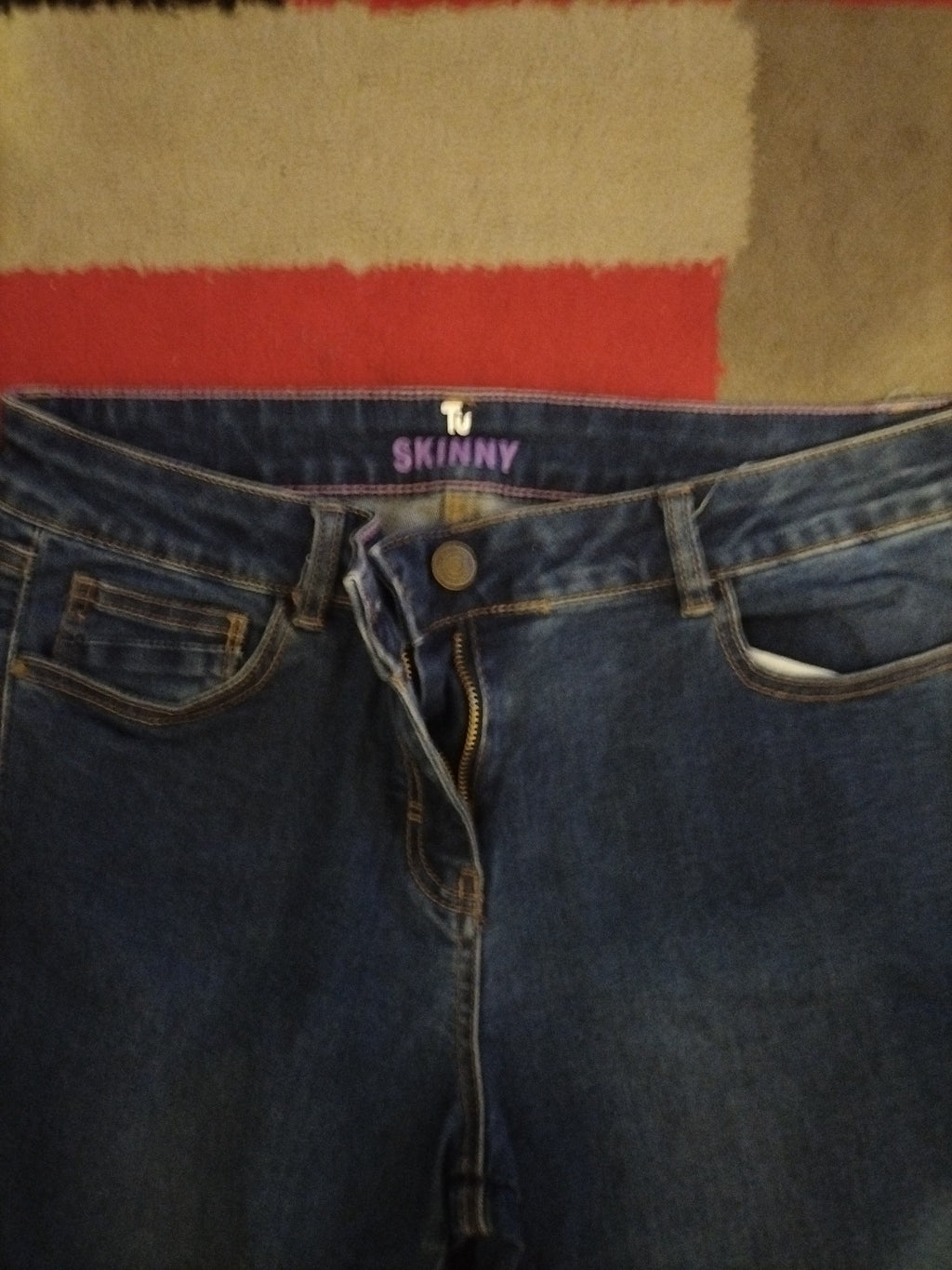 Ladies Tu Size 12r Skinny Blue Denim Jeans