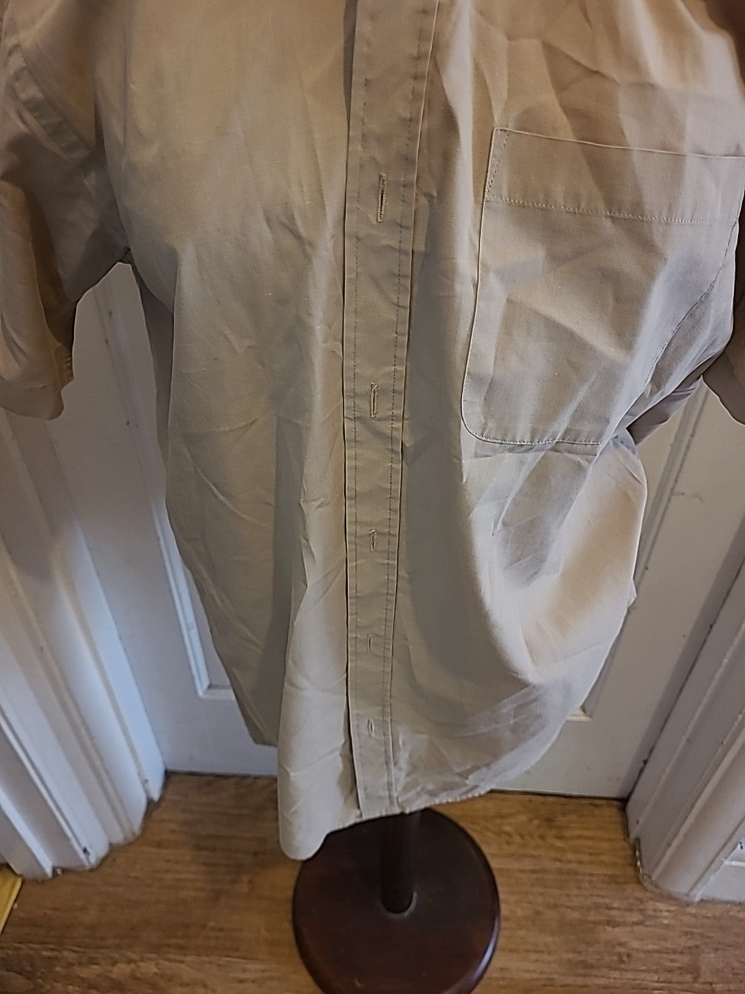 Mens George Size 16" Beige Short Sleeved Shirt