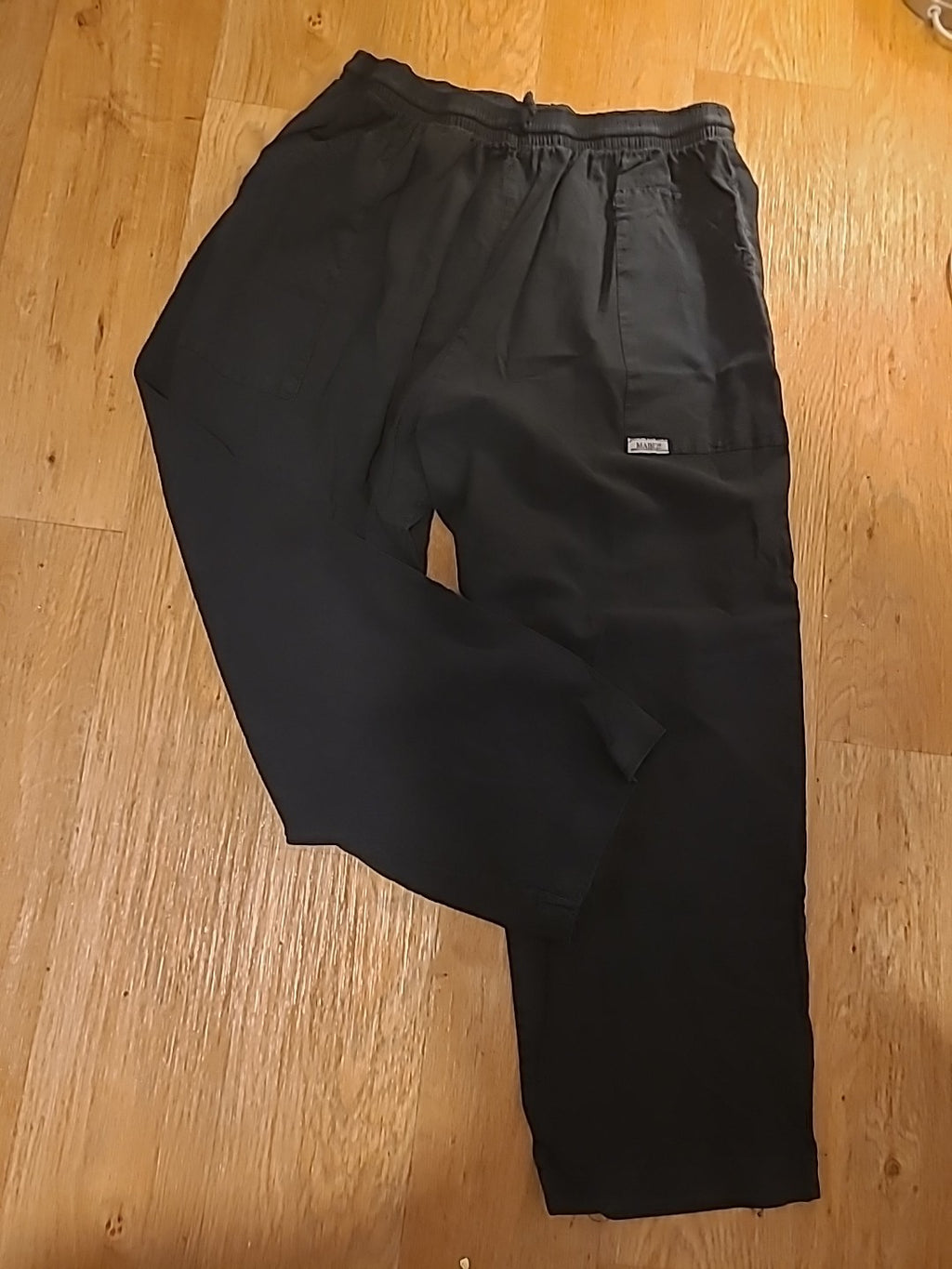 Mens Talla Size 2XL Black Elasticated Jogger Trousers