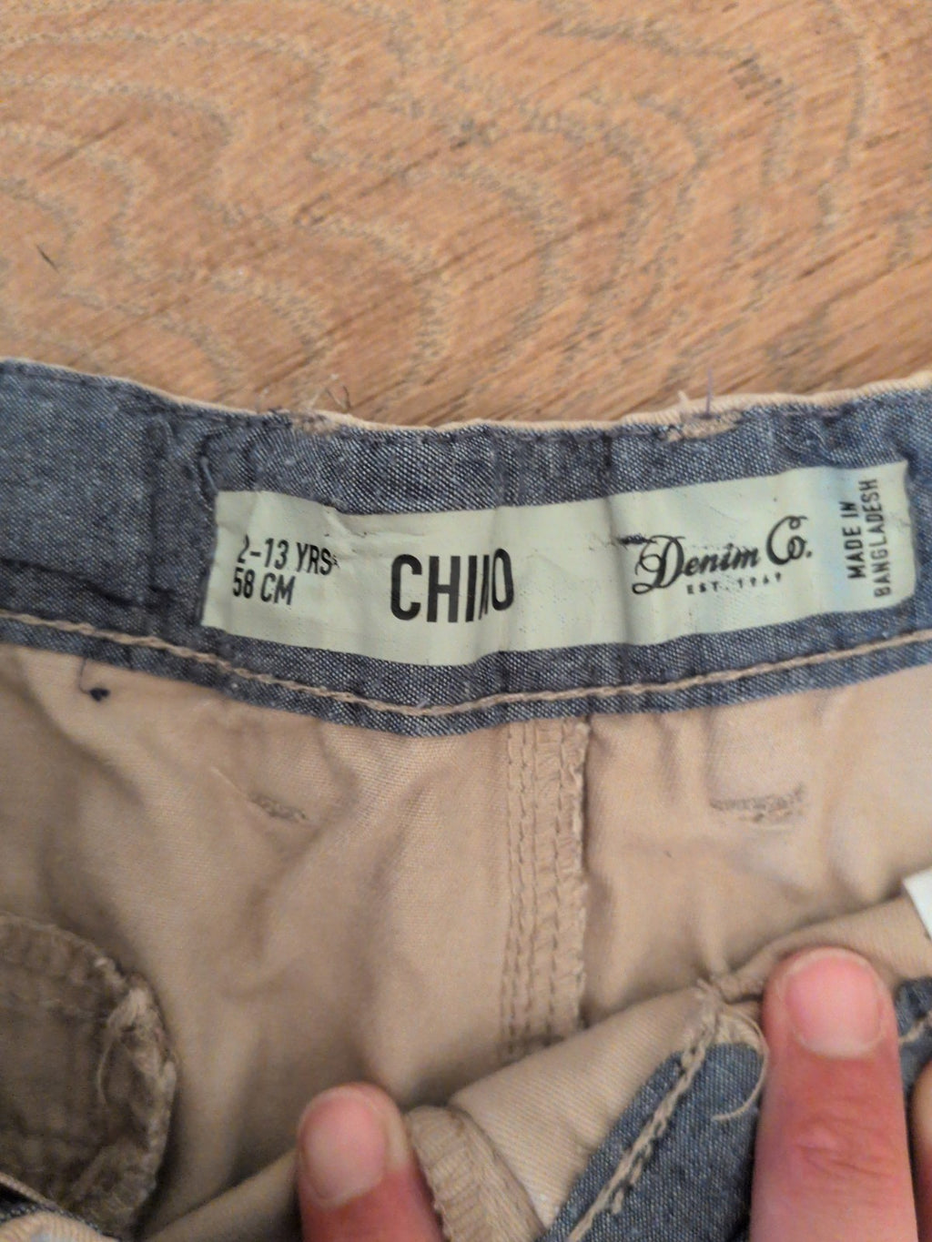 Denim&Co 12-13 Years Camel Shorts Chino