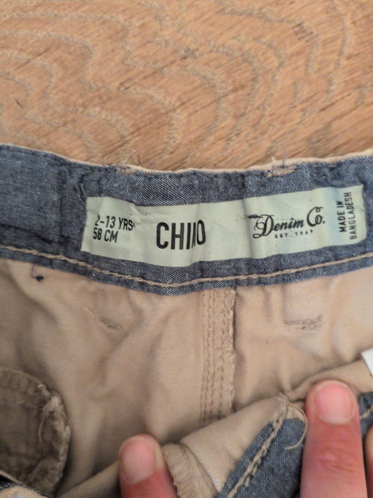 Denim&Co 12-13 Years Camel Shorts Chino