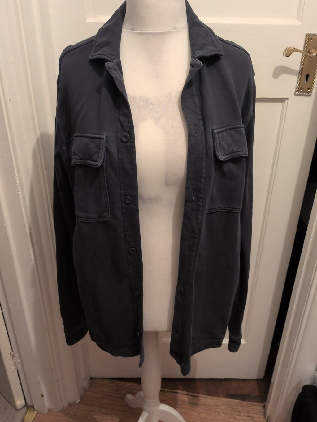 M&S Medium Dark Teal Navy Long Sleeve Shirt