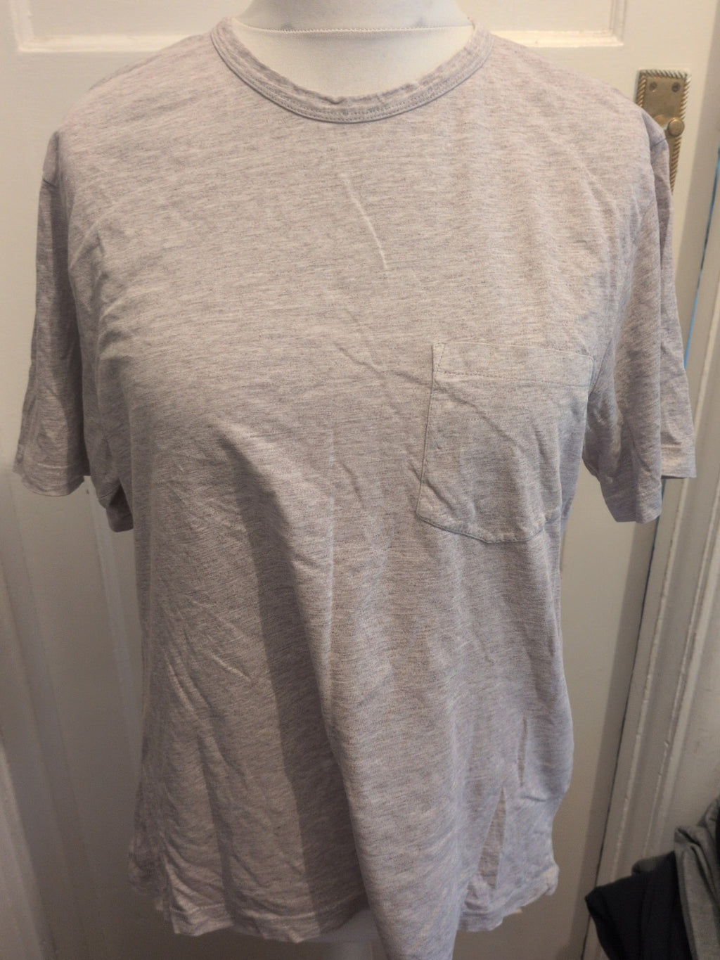 2XL Grey Short Sleeve T-shirt With Chest Pocket
