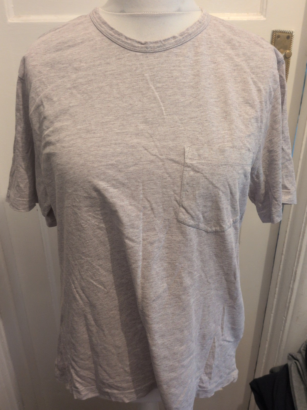 2XL Grey Short Sleeve T-shirt With Chest Pocket