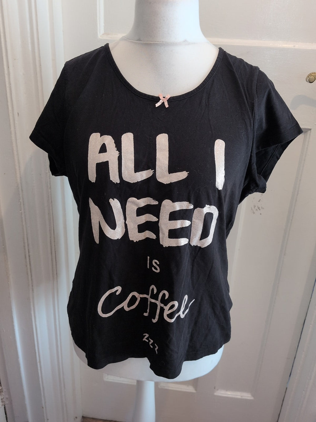TU 20 Black Coffee Short Sleeve Pyjama Top