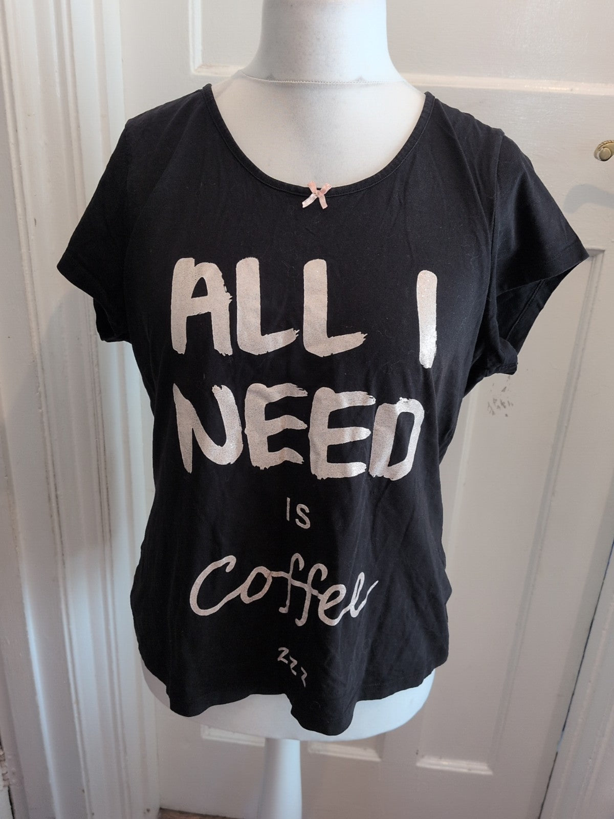 TU 20 Black Coffee Short Sleeve Pyjama Top