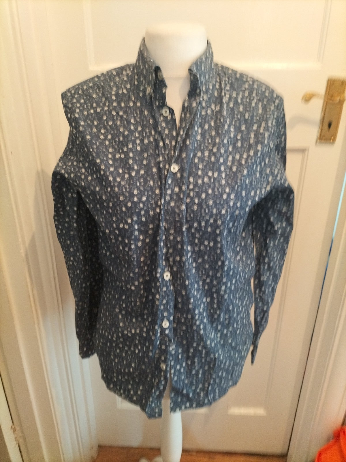 Ben Sherman Small Navy Floral Long Sleeve Shirt