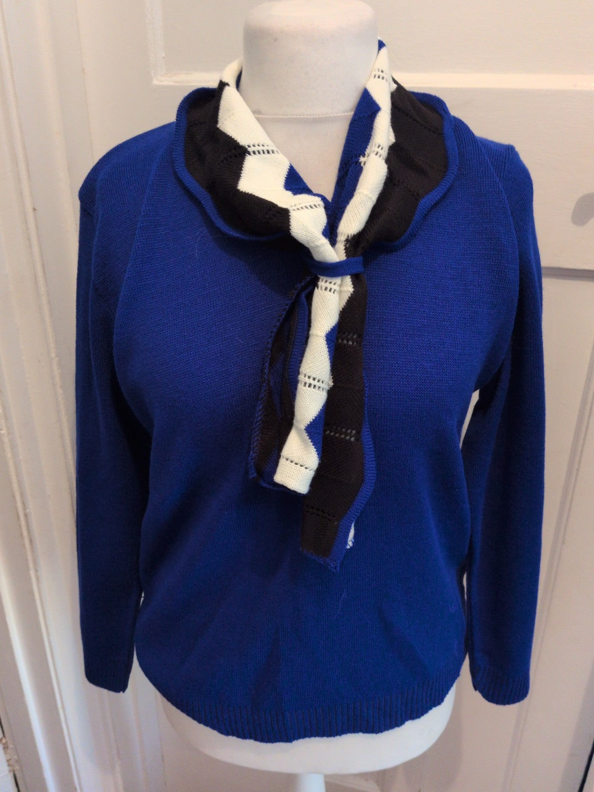 Lizzi Clarke S/M Deep Blue With High Neck Pullover Jumper