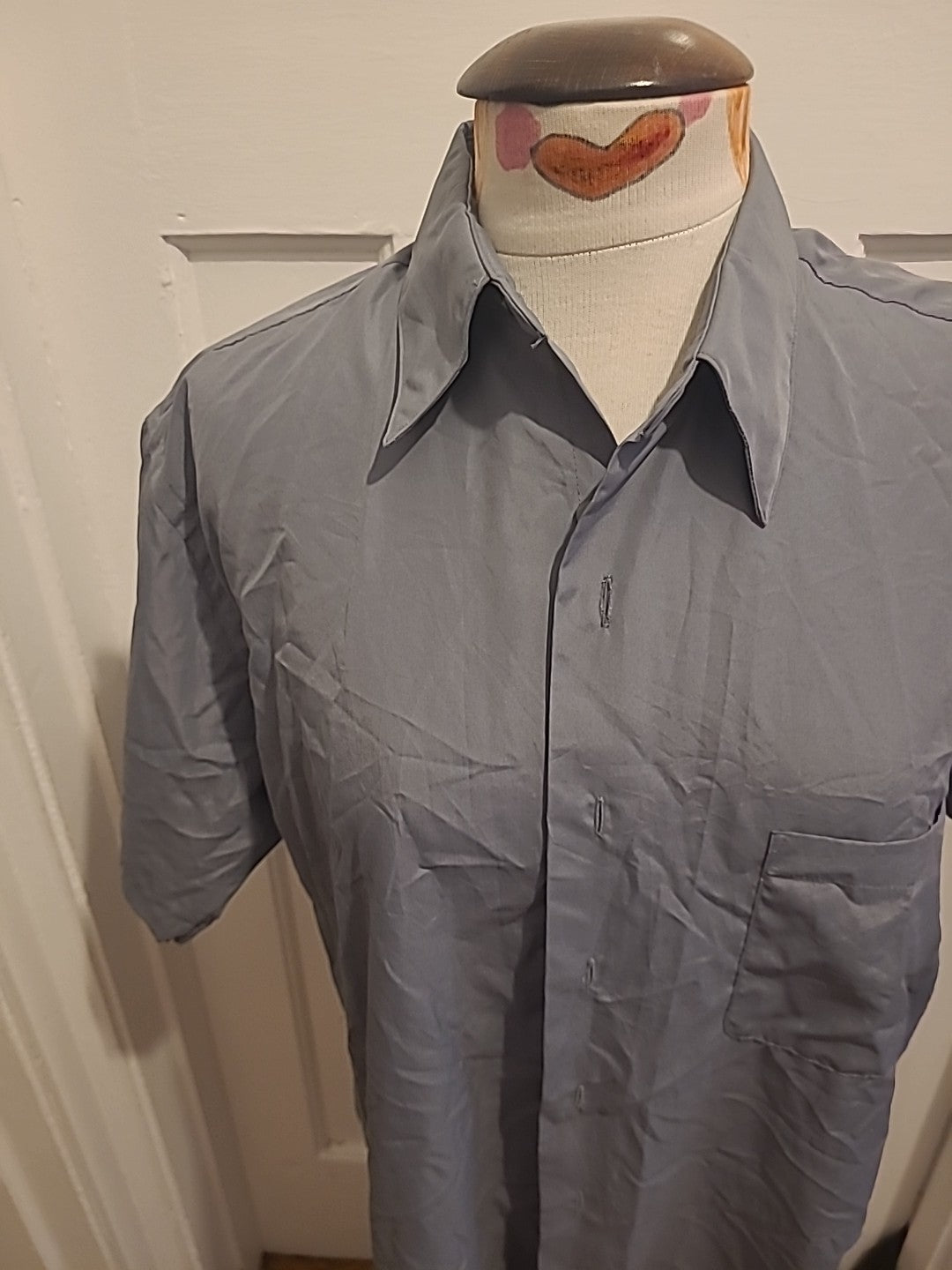 Mens Van Heusen Size 15.5" Formal Grey Shirt