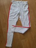 Ladies Size Medium White With Red Trim Trousers