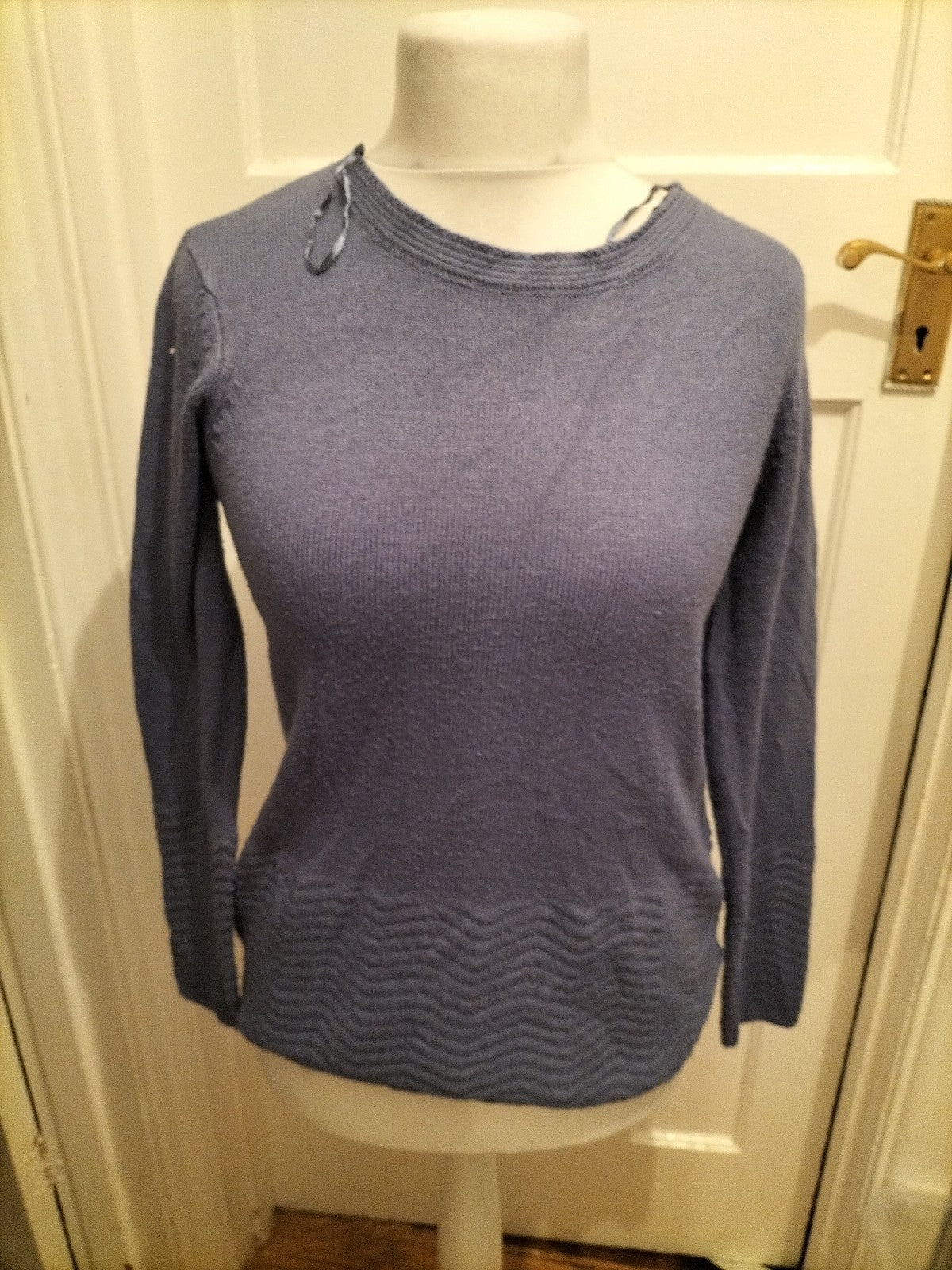 Damart Size 10/12 Purple Knit Jumper Long Sleeve
