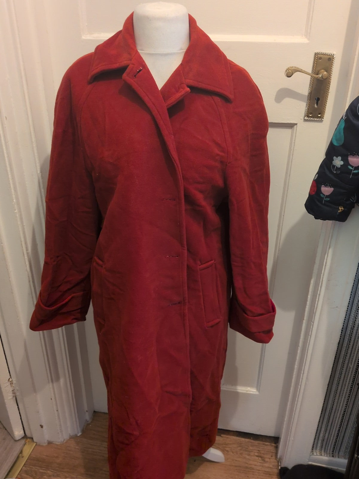 Grazia Large Red Lined Long Length Coat