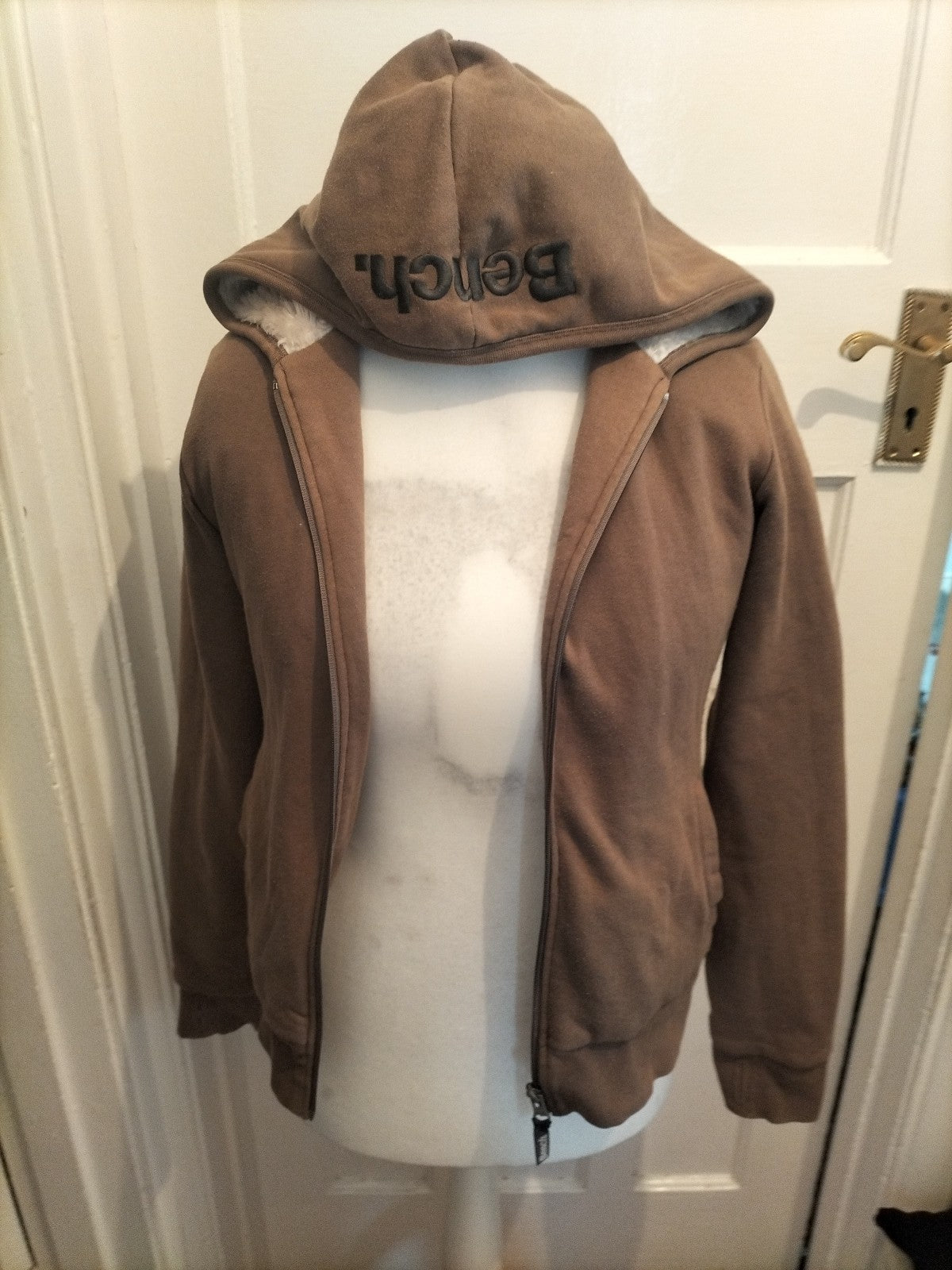 Bench Large Brown Fluffy Lined Full Zip Jacket