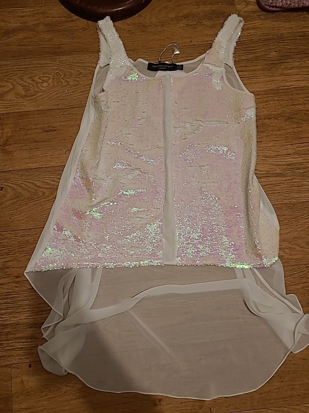Brand New Ladies Forever Unique Size 8 Sequin Sleeveless Lined Dress