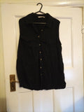 Ladies Tu Size 8 Black Sleeveless Blouse