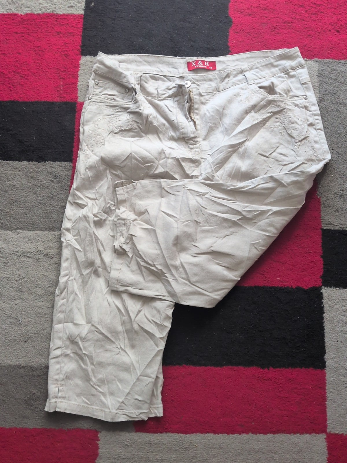X&H EU 44 Flax Cropped Trousers