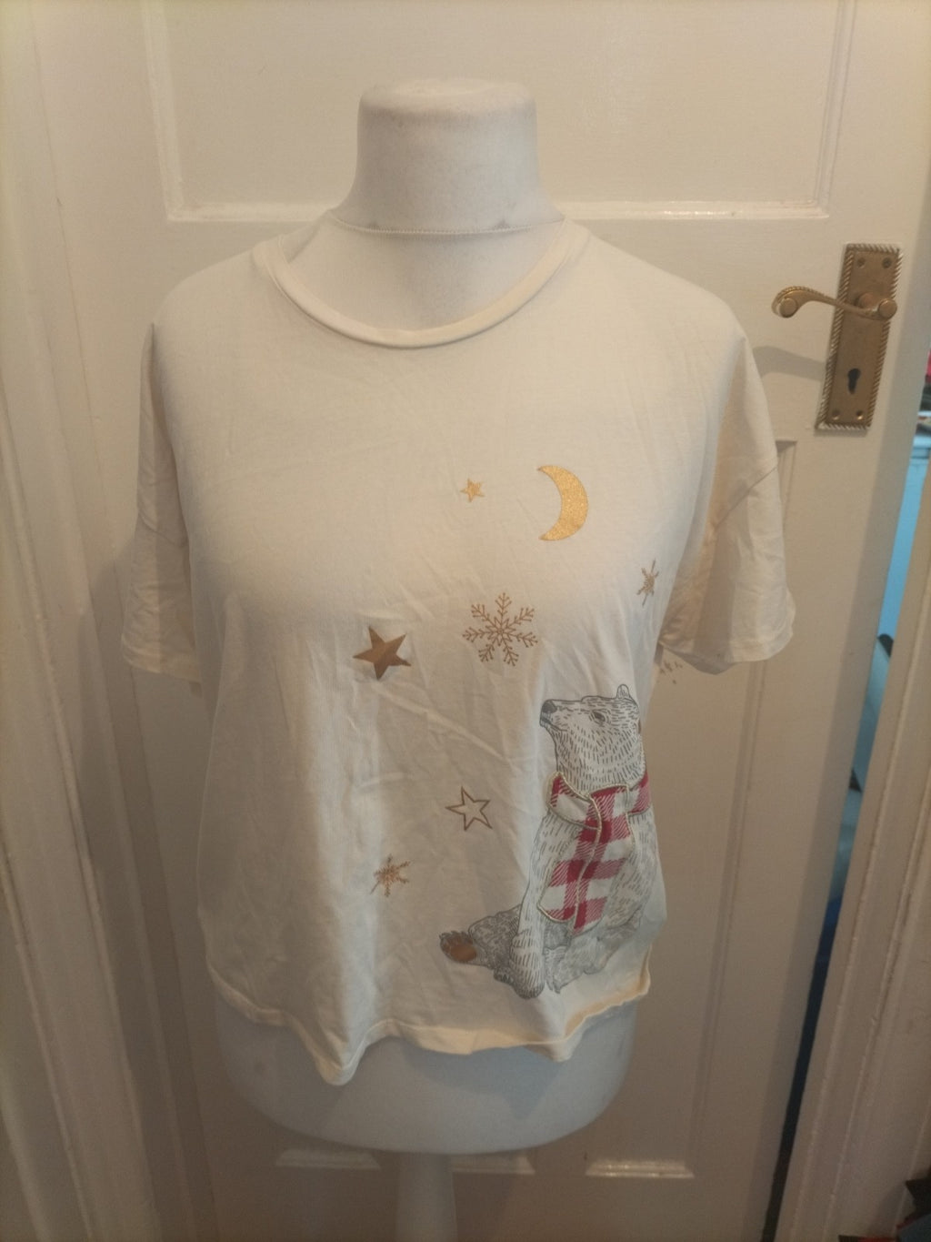 George 12-14 Teddy Short Sleeved Pyjama Top
