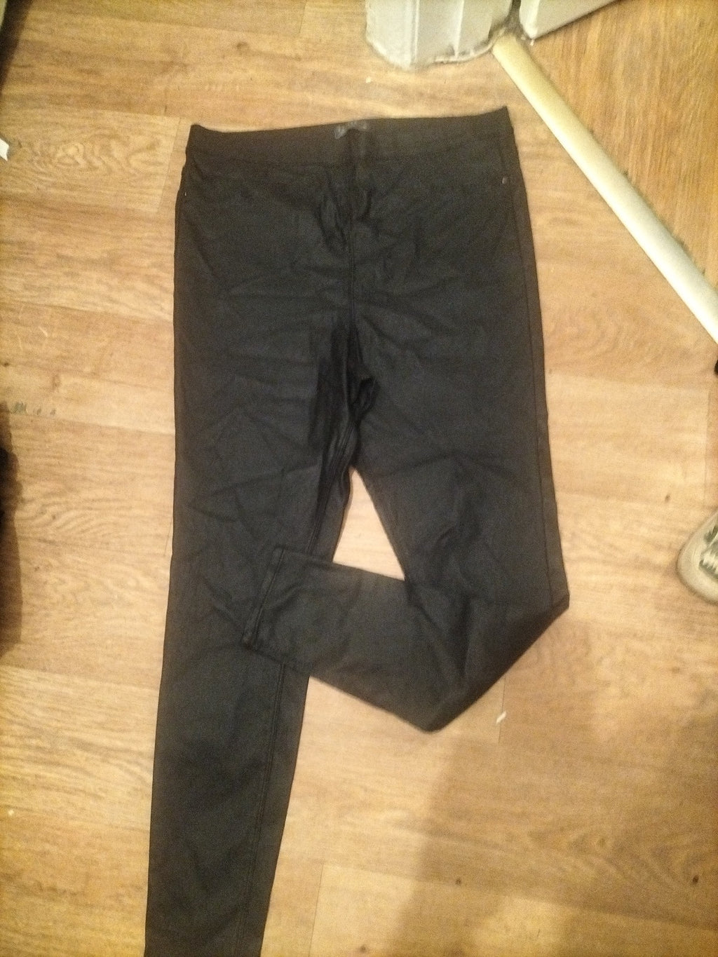 Ladies Papaya Size 16 L29 Pleather Trousers